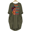 BigProStore March Woman I Have 3 Sides and I Live My Best Life Dress for Afro Women Green / S (4-6 US)(8 UK) Women Dress