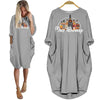 BigProStore Malt Whiskey Women Pocket Dress Gray / S Women Dress