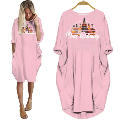 BigProStore Malt Whiskey Women Pocket Dress Pink / S Women Dress