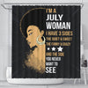 BigProStore Melanin Afro Girl I'm A July Woman Black African American Shower Curtains African Bathroom Accessories BPS023 Small (165x180cm | 65x72in) Shower Curtain