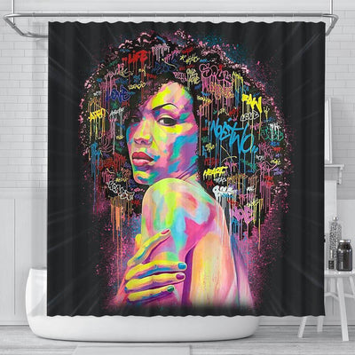 BigProStore Melanin Afro Girl Magic African American Inspired Shower Curtains African Bathroom Accessories BPS027 Small (165x180cm | 65x72in) Shower Curtain