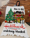 BigProStore Melanin Art Blanket Black Women Hallmark Christmas Movies Watching Fleece Blanket Blanket