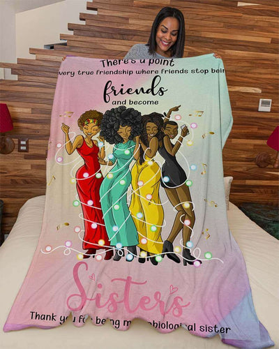 BigProStore Melanin Art Blanket There Is A Point In Every True Friendship Where Friends Stop Being Friends And Become Sisters Fleece Blanket Blanket