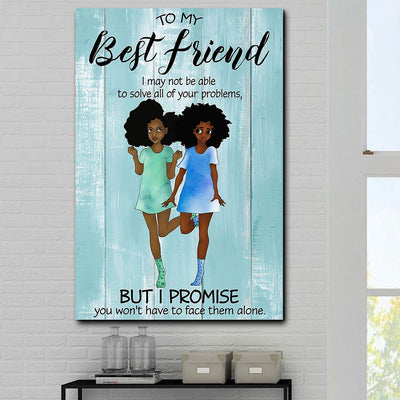 BigProStore Melanin Art Print Poster Melanin Girls I Am Your True Friend African Inspired Living Room 12" x 18" Poster