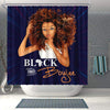 BigProStore Melanin Black And Boujee Beautiful Afro Lady African American Print Shower Curtains Afro Bathroom Accessories BPS070 Shower Curtain