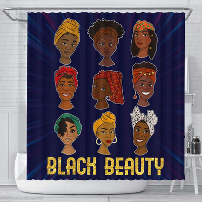 BigProStore Melanin Black Beauty Melanin Girls Afrocentric Shower Curtains Afrocentric Style Designs BPS073 Small (165x180cm | 65x72in) Shower Curtain