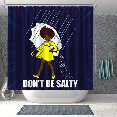 BigProStore Melanin Don't Be Salty Afro Girl African American Shower Curtain African Bathroom Decor BPS110 Shower Curtain