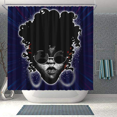 BigProStore Melanin Fashion Afro Girl Afro American Shower Curtains Afrocentric Style Designs BPS117 Shower Curtain