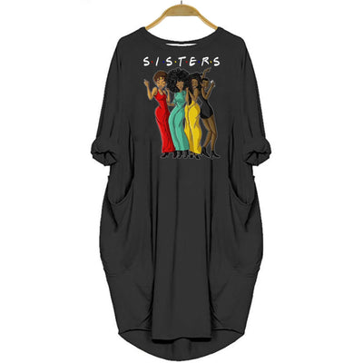 BigProStore Melanin Sisters Shirt Black Women Summer Dress Black / S Women Dress