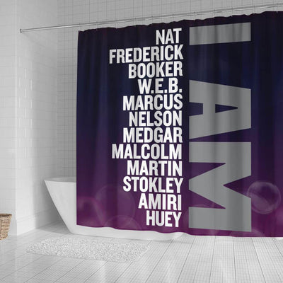 BigProStore Melanin I Am Nat Frederick Booker W.e.b Marcus Nelson African American Art Shower Curtains Afrocentric Bathroom Accessories BPS132 Small (165x180cm | 65x72in) Shower Curtain
