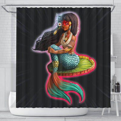 BigProStore Melanin Melanin Mermaid African American Bathroom Shower Curtains Afrocentric Bathroom Decor BPS159 Small (165x180cm | 65x72in) Shower Curtain
