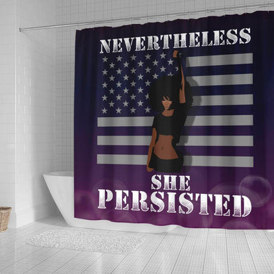BigProStore Melanin Nevertheless She Persisted Afro Girl Rise African American Art Shower Curtains Afrocentric Style Designs BPS186 Small (165x180cm | 65x72in) Shower Curtain