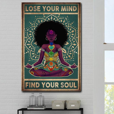 BigProStore Melanin Poster Melanin Girl Find Your Soul African Art Decor 12" x 18" Poster