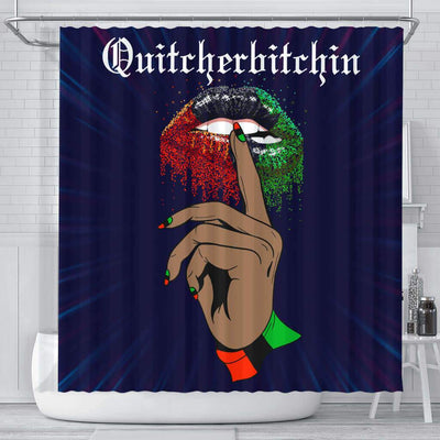 BigProStore Melanin Quiteherbitchin Afro Pride Black History Shower Curtains Afro Bathroom Decor BPS201 Small (165x180cm | 65x72in) Shower Curtain