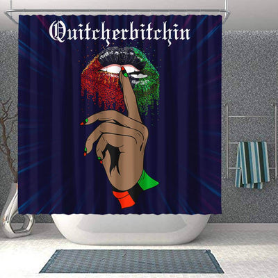 BigProStore Melanin Quiteherbitchin Afro Pride Black History Shower Curtains Afro Bathroom Decor BPS201 Shower Curtain