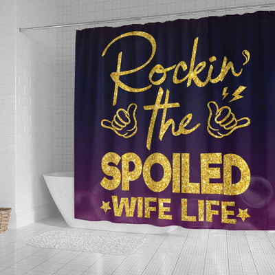 BigProStore Melanin Rockin The Spoiled Wife Life Shower Curtains African American Afrocentric Bathroom Accessories BPS205 Small (165x180cm | 65x72in) Shower Curtain