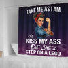 BigProStore Melanin Take Me As I Am Or Kiss My Ass Eat Shit Step On A Lego Shower Curtains African American Afrocentric Bathroom Accessories BPS216 Small (165x180cm | 65x72in) Shower Curtain