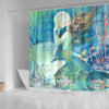 BigProStore Beautiful Mermaid Shower Curtain Mermaid Pearl Blue Ocean Themed Bathroom Decor BPS21465 Small (165x180cm | 65x72in) Shower Curtain
