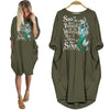 BigProStore Mermaid Gift She Has Been Tossed By The Waves Women Pocket Dress Green / S Women Dress