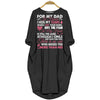 BigProStore Missing Dad In Heaven Pocket Dress Black / S (4-6 US)(8 UK) Women Dress