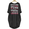 BigProStore Missing Mom In Heaven Pocket Dress Black / S (4-6 US)(8 UK) Women Dress