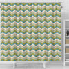 BigProStore Bamboo Bathroom Sets Fantastic Modern Botanical Bamboo Green Chevron Stripes Shower Curtain Home Bath Decor Shower Curtain / Small (165x180cm | 65x72in) Shower Curtain