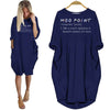 BigProStore Moo Point It Doesn't Matter It's Moo Women Summer Dress Navy Blue / S Women Dress