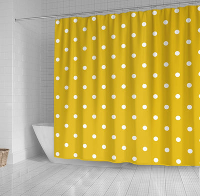 BigProStore Lemon Bathroom Curtain Mustard Yellow Plus Small Polka Dot Shower Curtain Bathroom Accessories Lemon Shower Curtain