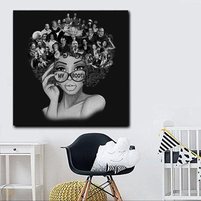 BigProStore African American Canvas Art My Roots Canvas Design Famous African Leaders People Black History Month Canvas Afrocentric Inspired Home Decor BPS639 Portrait Canvas