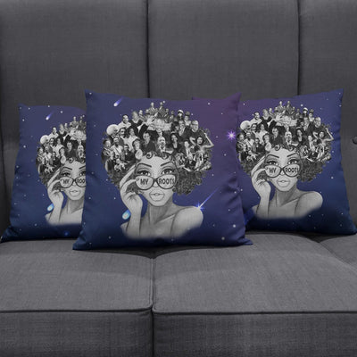 BigProStore African Print Throw Pillows My Roots African American Famous Leaders Black People Square Throw Pillow African Inspired Pillows Throw Pillows
