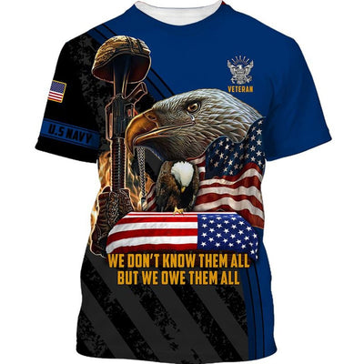 BigProStore U.S.Navy Veteran Apparel Navy We Don'T Know Them All USA Army Hoodie - Sweatshirt - Tshirt - Zip Hoodie T-shirt / S