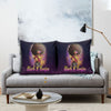 BigProStore African Print Pillows Natural Black And Boujee Girl Bubble Gum Square Throw Pillow African Inspired Pillows Throw Pillows