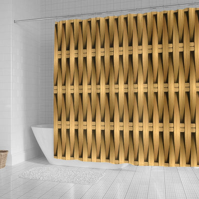 BigProStore Green Bamboo Bathroom Sets Marvellous Natural Cane Wicker Shower Curtain Home Bath Decor Shower Curtain