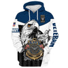 BigProStore US NAVY Clothing Navy Veteran Ego White Blue USA Army Hoodie - Sweatshirt - Tshirt - Zip Hoodie Hoodie / S