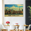 BigProStore Cities Wall Art Prints New York City Skyline Wall Art Home Decor Cities Canvas / 12" x 18" Cities Canvas