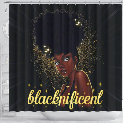 BigProStore Nice Afro Girl Blacknificent Black History Shower Curtains African Style Designs BPS018 Shower Curtain
