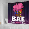BigProStore Nice BAE Best Auntie Ever Black Woman Black History Shower Curtains African Bathroom Accessories BPS048 Small (165x180cm | 65x72in) Shower Curtain