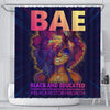 BigProStore Nice BAE Black And Educated #Blackhistorymonth African American Print Shower Curtains Afrocentric Bathroom Decor BPS049 Small (165x180cm | 65x72in) Shower Curtain