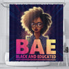 BigProStore Nice Beautiful BAE Black And Educated Girl African Style Shower Curtains African Bathroom Decor BPS061 Small (165x180cm | 65x72in) Shower Curtain