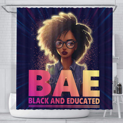 BigProStore Nice Beautiful BAE Black And Educated Girl African Style Shower Curtains African Bathroom Decor BPS061 Small (165x180cm | 65x72in) Shower Curtain