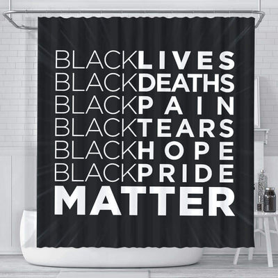 BigProStore Nice Black Lives Deaths Pain Tears Hope Pride Matter African American Bathroom Shower Curtains African Style Designs BPS085 Small (165x180cm | 65x72in) Shower Curtain