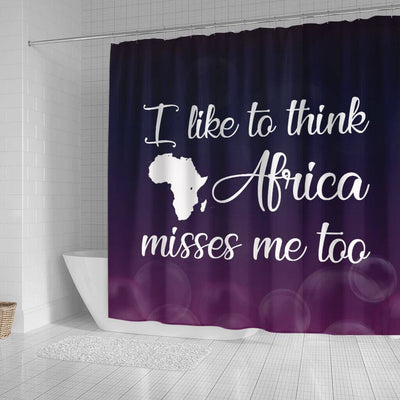 BigProStore Nice I Like To Think Africa Misses Me Too African American Bathroom Shower Curtains Afrocentric Bathroom Decor BPS138 Small (165x180cm | 65x72in) Shower Curtain