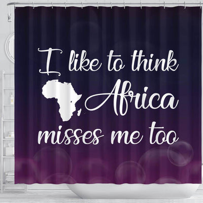 BigProStore Nice I Like To Think Africa Misses Me Too African American Bathroom Shower Curtains Afrocentric Bathroom Decor BPS138 Shower Curtain
