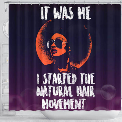 BigProStore Nice It Was Me I Started The Natural Hair Movement African American Art Shower Curtains African Bathroom Accessories BPS148 Shower Curtain