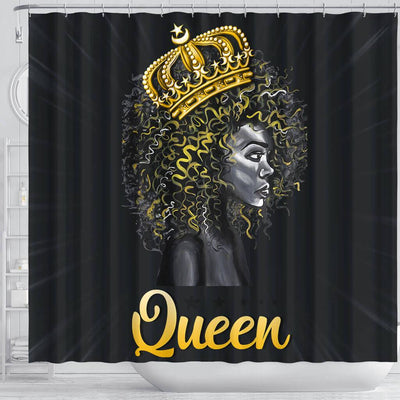 BigProStore Nice Natural Girl Queen African American Shower Curtain African Bathroom Decor BPS180 Shower Curtain