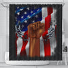 BigProStore Nice Pro Black Pride US Flag African American Inspired Shower Curtains Afro Bathroom Accessories BPS198 Small (165x180cm | 65x72in) Shower Curtain