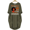 BigProStore November Woman I May Be Crazy Stubborn Spoiled Dress for Afro Women Green / S (4-6 US)(8 UK) Women Dress