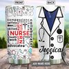 BigProStore Personalized Nurse Epoxy Tumbler Cup Nurse Typo Custom Insulated Tumbler Double Wall Cup With Lid 20 Oz 20 oz Personalized Nurse Tumbler