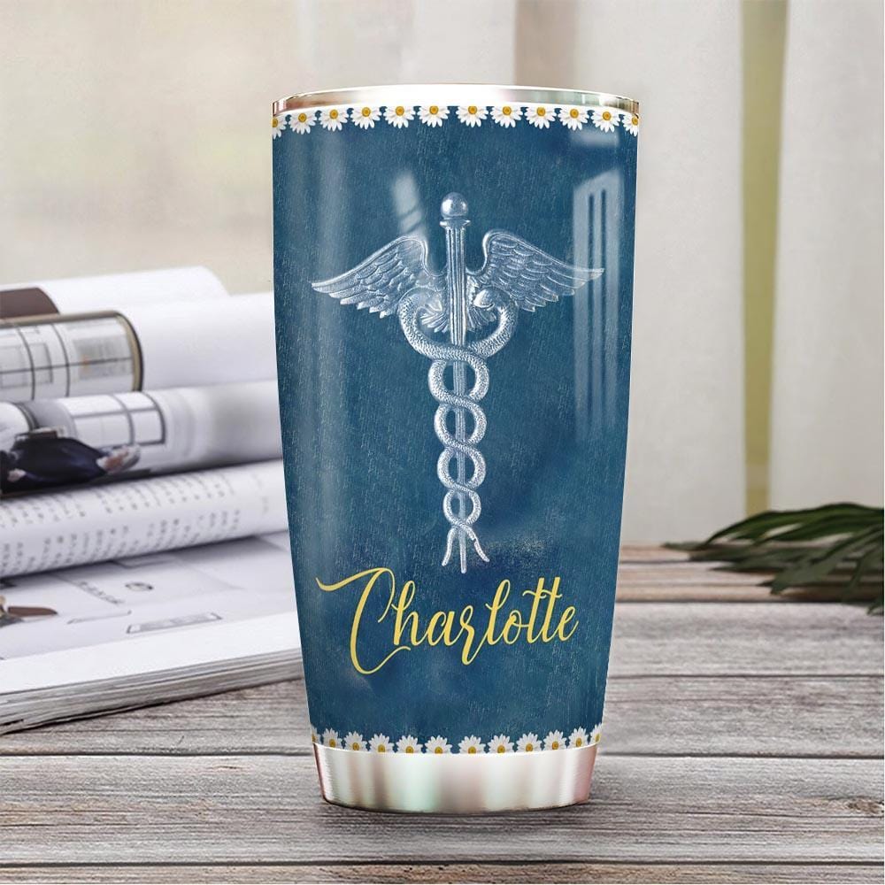 Personalized Nurse Gift Insulated Stainless Steel 25oz Water Bottle - 12hrs  hot, 24 hrs cold, Custom Gift for Doctor, RN