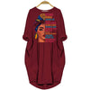 BigProStore October Woman I Have 3 Sides and I Live My Best Life Dress for Afro Women Red / S (4-6 US)(8 UK) Women Dress